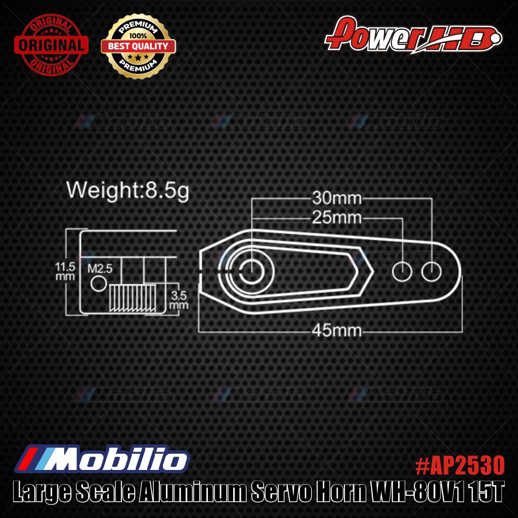 Power HD AP2530 Large Scale Aluminum Servo Horn WH-80V1 15T
