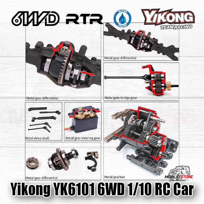 Yikong YK6101 1/10 Scale RC Car 6x6 RTR Defender Flying Huntsman Body