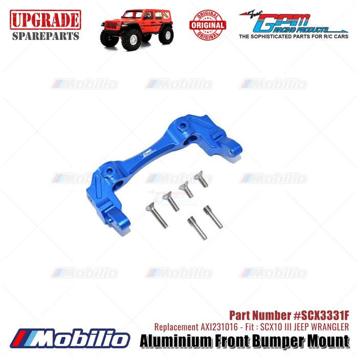 GPM Part #SCX3331F Aluminium Front Bumper Mount Upgrade Axial SCX10 III Jeep Wrangler AXI231016 Replacement