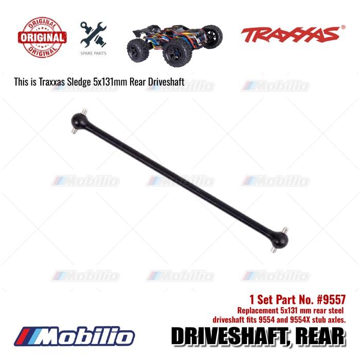 Traxxas Part #9557 5x131 mm Rear Steel Driveshaft Fits 9554 and 9554X Stub Axles for RC Sledge