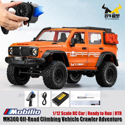TopFire MN300 Tank 300 Top Fire Off-Road Climbing Vehicle Crawler Adventure 1/12 Scale RC Car RTR 2.4GHz Full Proportional Waterproof Available Mobilio