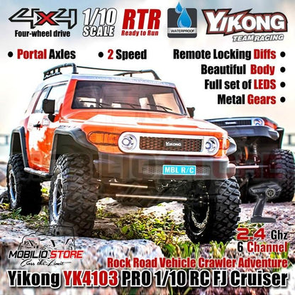 Yikong YK4103 Pro 1/10 RC Rock Road Vehicle Crawler Adventure RTR