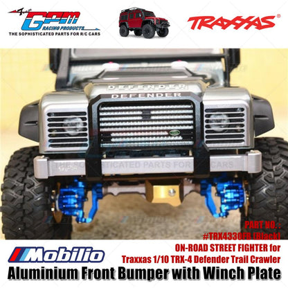 GPM Part #TRX4330FB Aluminium Front Bumper with Winch Plate for Traxxas 1/10 TRX-4 Defender Trail Crawler