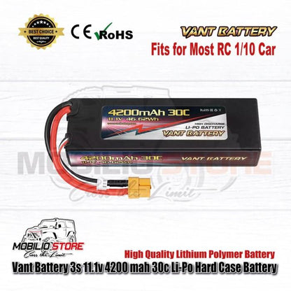 Vant Battery 3S 11.1 Volt 4200 mAh 30C Li-Polymer Hard Case Battery