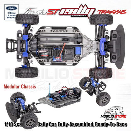 Traxxas 74154-4 Ford Fiesta ST Rally BL-2s Brushless 1/10 AWD Mobil Balap RTR dengan Sistem BL-2s dan Kualitas Terbaik - Control