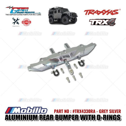 GPM Part #TRX4330RA Aluminium Rear Bumper With D-rings Traxxas TRX-4 Defender Trail Crawler