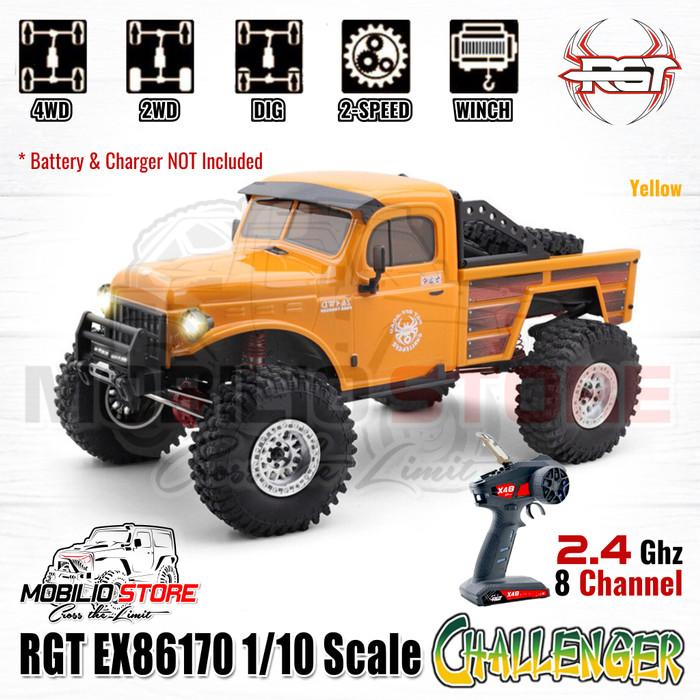 RGT EX86170 Challenger 1/10 Skala 2.4G 2-Kecepatan FWD/4WD Mobil RC Crawler
