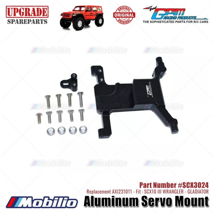 GPM Part #SCX3024 Aluminum Servo Mount RC Upgrade Axial SCX10 III Jeep Wrangler - Gladiator