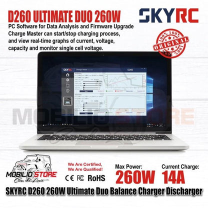 SKYRC D260 AC/DC 1S-6S 260W Ultimate Duo Balance Charger Discharger