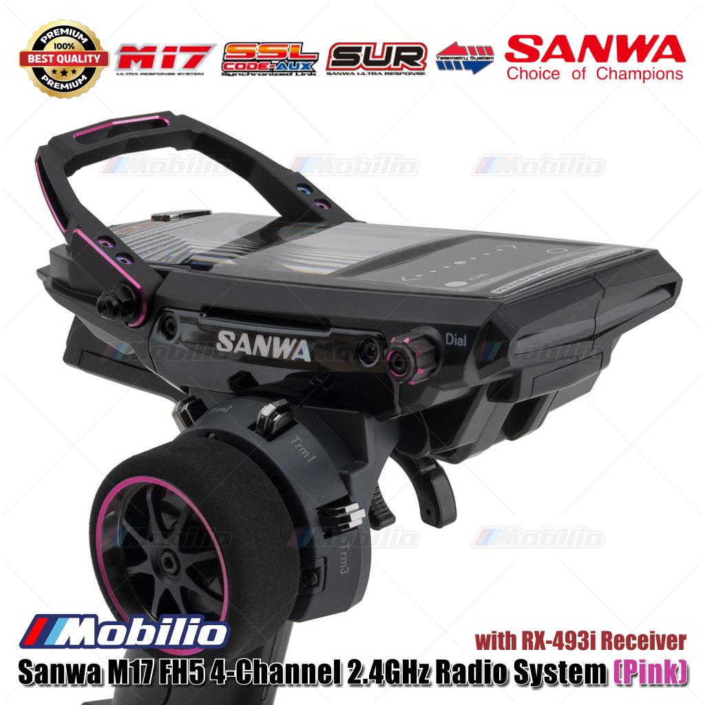Sanwa Limited Edition M17 FH5 4-Channel 2.4GHz Radio System (Pink) with RX-493i Receiver