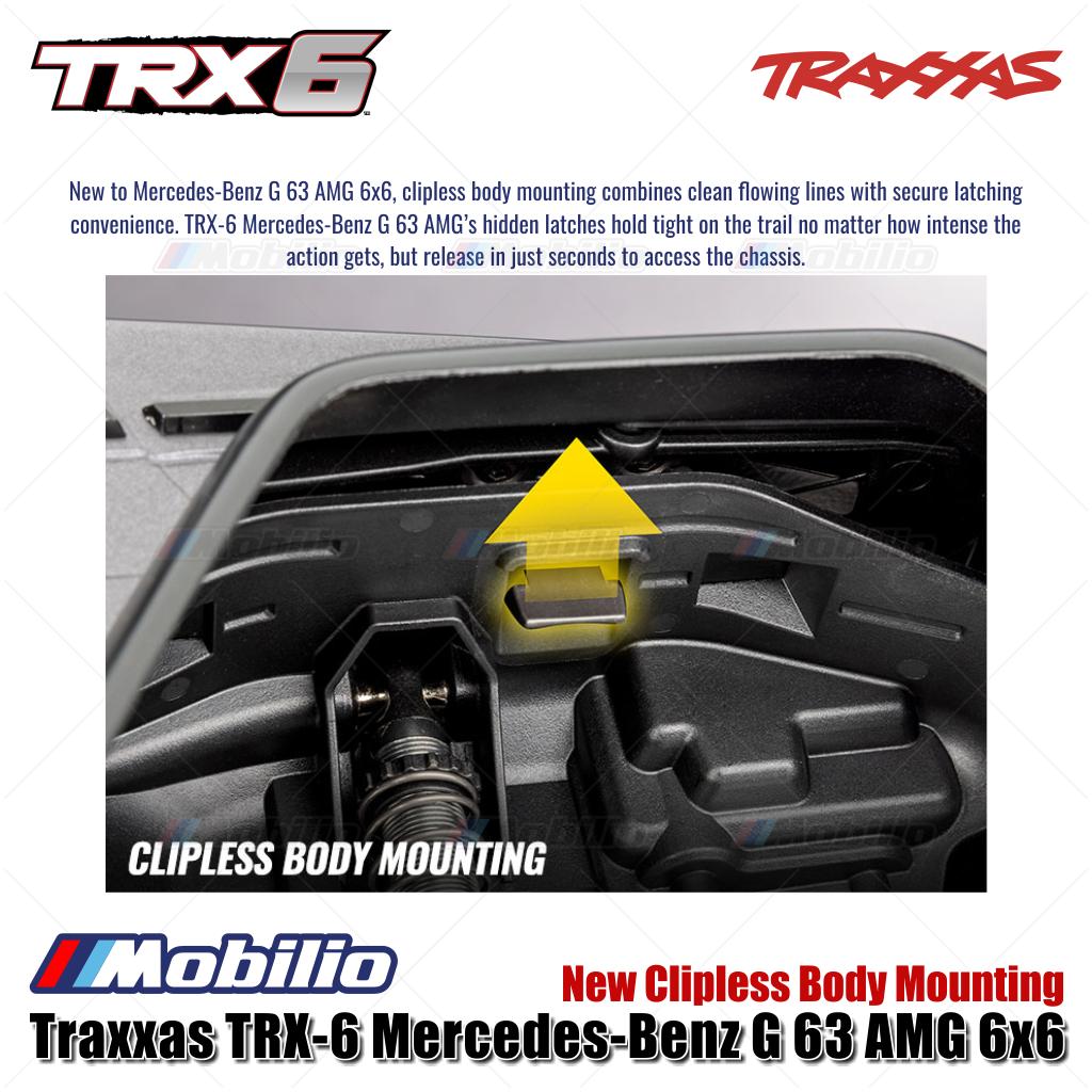 Traxxas TRX-6 G63 AMG 6x6 RTR RC Car Crawler Adventure 1/10 Scale TRX6 Ready New Clipless Body Mounting LED Light Kit Waterproof Speed Control