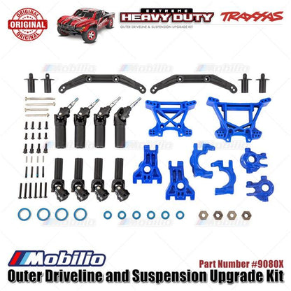 Traxxas Part #9080X Outer Driveline and Suspension Upgrade Kit Extreme Heavy-Duty for RC Rustler Slash Stampede