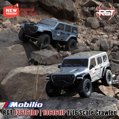 RGT 136161DP | 136161JP RC Crawler Off-Road Adventure 1/16 Scale with Brushless System Outer Rotor Motor