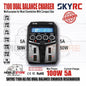 SKYRC T100 5A 2x50W AC/DC Pengisi Daya Penyeimbang Ganda Pengosong Baterai