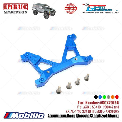 GPM Part #SCX2015R Aluminium Rear Chassis Stabilized Mount RC Upgrade Axial SCX10 II Crawler Adventure