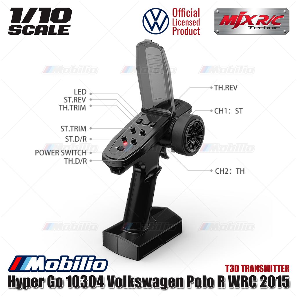 MJX Hyper Go 10304 (DC) 70KPH Brushless 1:10 Scale VW Polo Rally Car with Battery 2S 5000 and Charger