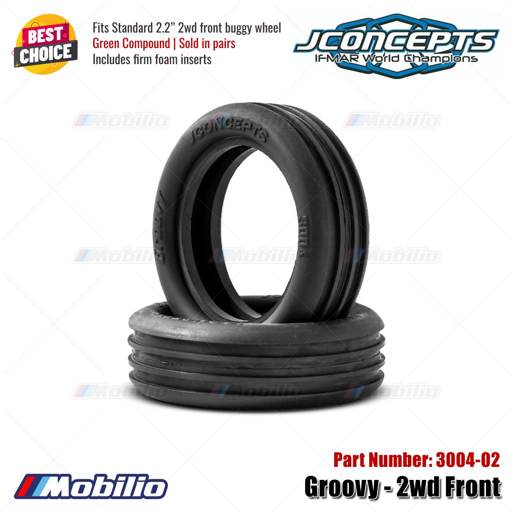 JConcepts #3004-02 Groovy - 2wd Front Green Compound Fits Standard 2.2" 2wd Front Buggy Wheel