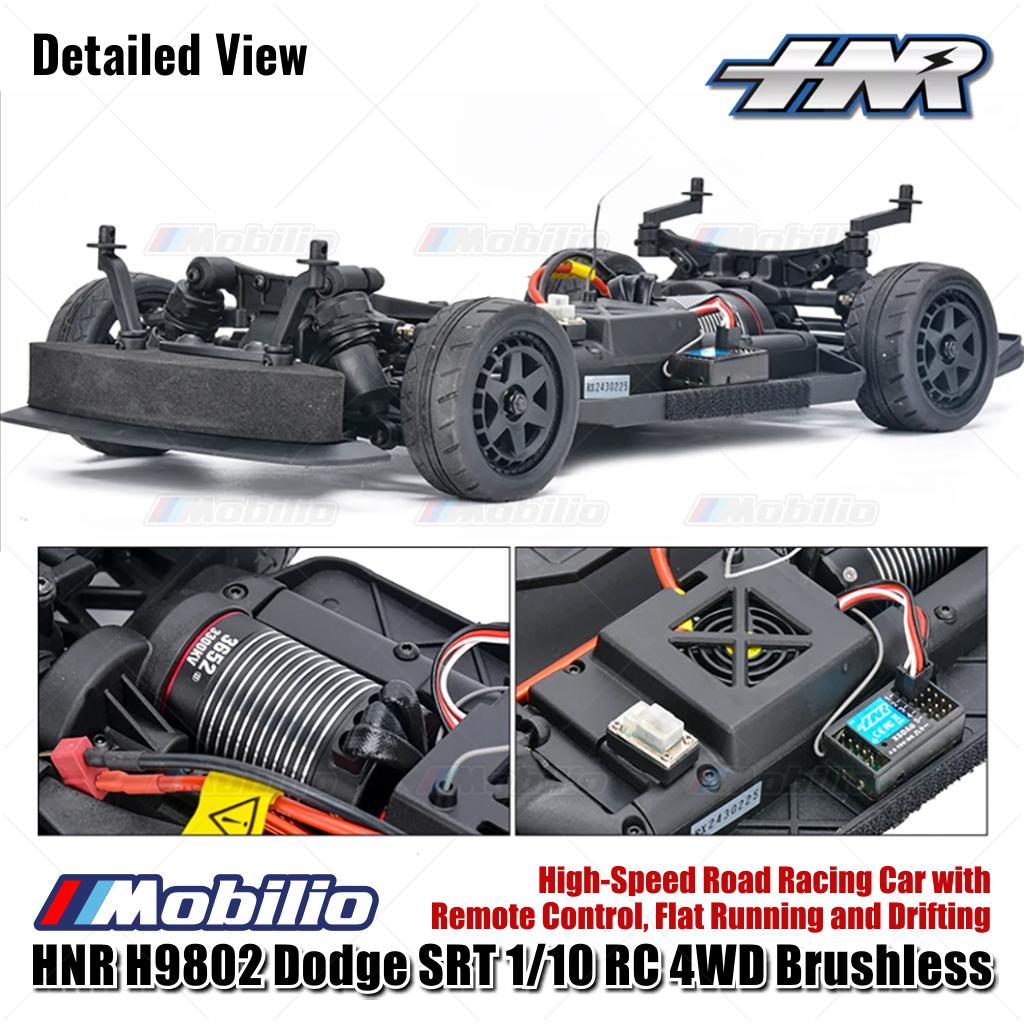 HNR H9802 Panther Dodge SRT 1/10 RC 4WD Brushless High-Speed Road Racing Car with Remote Control Flat Running and Drifting