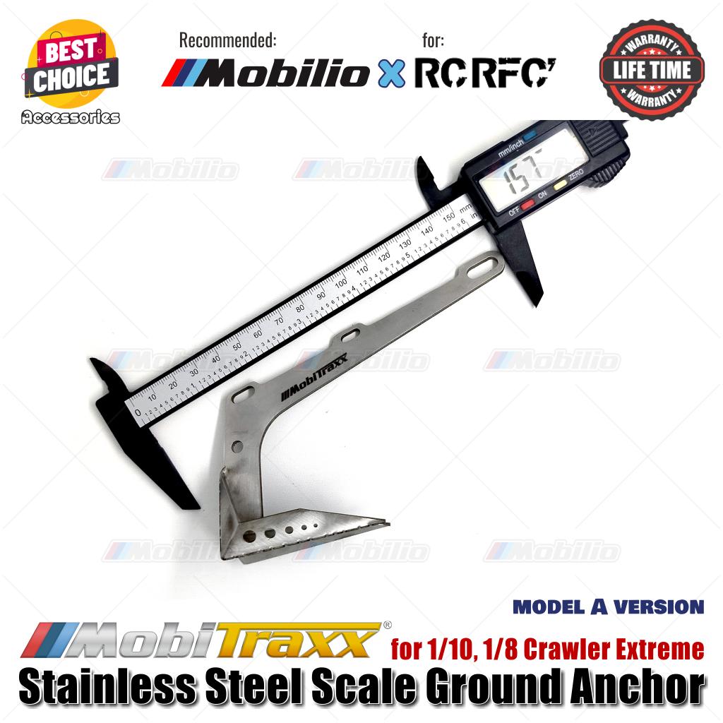 MobiTraxx Stainless Steel Scale Ground Anchor for 1/10 1/8 Crawler Extreme Recommended for RCRFC