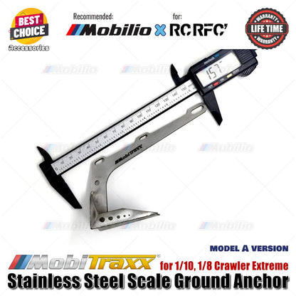 MobiTraxx Stainless Steel Scale Ground Anchor for 1/10 1/8 Crawler Extreme Recommended for RCRFC