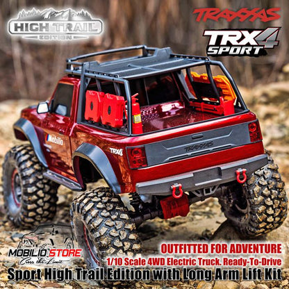Traxxas 82044-4 TRX4 Sport High Trail Edition dengan Long Arm RC Crawler RTR 4WD Clipless