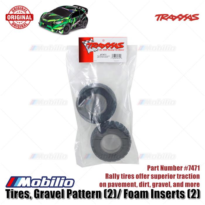 Traxxas Part #7471 Tires Gravel Pattern with Foam Inserts Ford Fiesta ST Rally