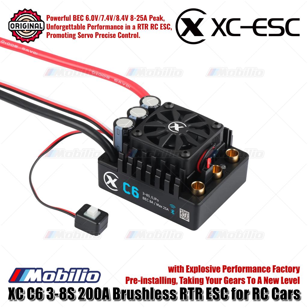 XC-ESC C6 Tanpa Sensor Brushless RTR ESC 3-8S 200A untuk Mobil RC