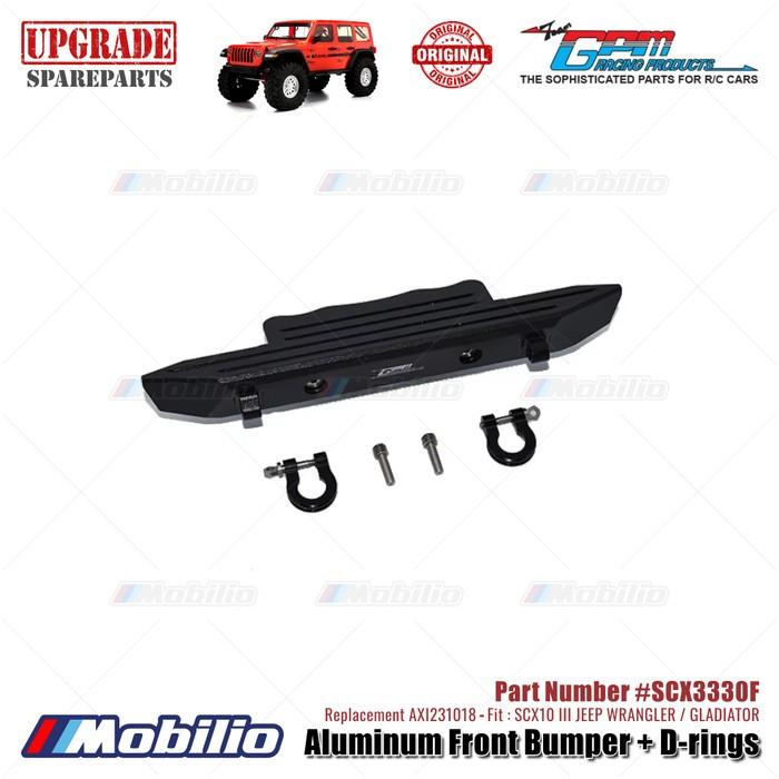 GPM Part #SCX3330F Aluminum Front Bumper + D-rings Upgrade Axial SCX10 III Jeep Wrangler - Gladiator AXI231018 Replacement Control Remote Toy