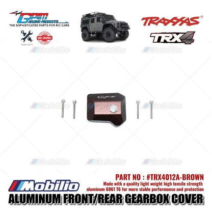 GPM Part #TRX4012A Aluminum Front / Rear Gearbox Cover Traxxas TRX-4 Trail Crawler