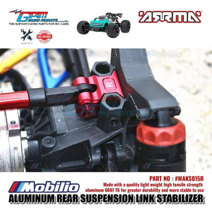 GPM Part #MAKS015R Aluminum Rear Suspension Link Stabilizer Arrma Kraton 4X4 4S BLX Monster Truck Control Remote