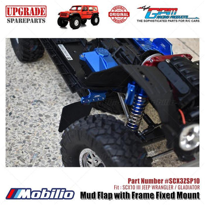 GPM Part #SCX3ZSP10 Mud Flap Decoration Axial SCX10 III Jeep Wrangler - Gladiator