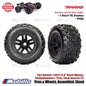Traxxas Part #9672 Tires & Wheels Assembled Glued Black Sledgehammer Tire RC Sledge 1/8 Scale Off-Road
