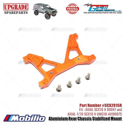 GPM Part #SCX2015R Aluminium Rear Chassis Stabilized Mount RC Upgrade Axial SCX10 II Crawler Adventure
