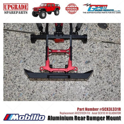 GPM Part #SCX3L331R Aluminium Rear Bumper Mount Upgrade RC Axial SCX10 III Jeep Gladiator  Remote Control Toy