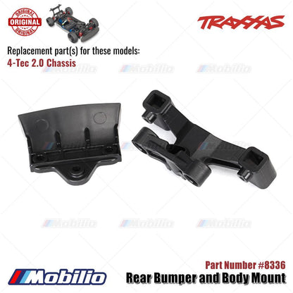 Traxxas Part #8336 Rear Bumper and Body Mount RC 4-Tec 2.0 Chassis