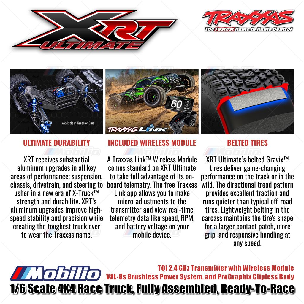 Traxxas 78097-4 XRT Ultimate 1/6 Extreme Race Truck 4WD 8S Brushless TQi TSM RTR RC Car Remote Control Clipless