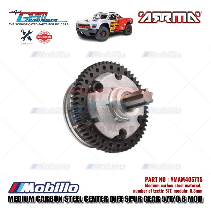 GPM Part #MAM4057TS Medium Carbon Steel Center Differential Spur Gear 57T/0.8 Mod Arrma Mojave 4X4 4S BLX Desert Truck