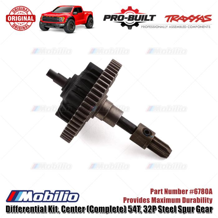 Traxxas Part #6780A Pro-Built Differential kit Center Complete 54T 32P Steel Spur Gear for RC Ford Raptor Slash Rustler Hoss Stampede