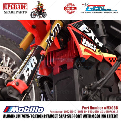 GPM Part #MX088 Alloy Front Faucet Seat Support with Cooling Effect #LOS264000 Losi 1/4 Promoto MX Motorcycle