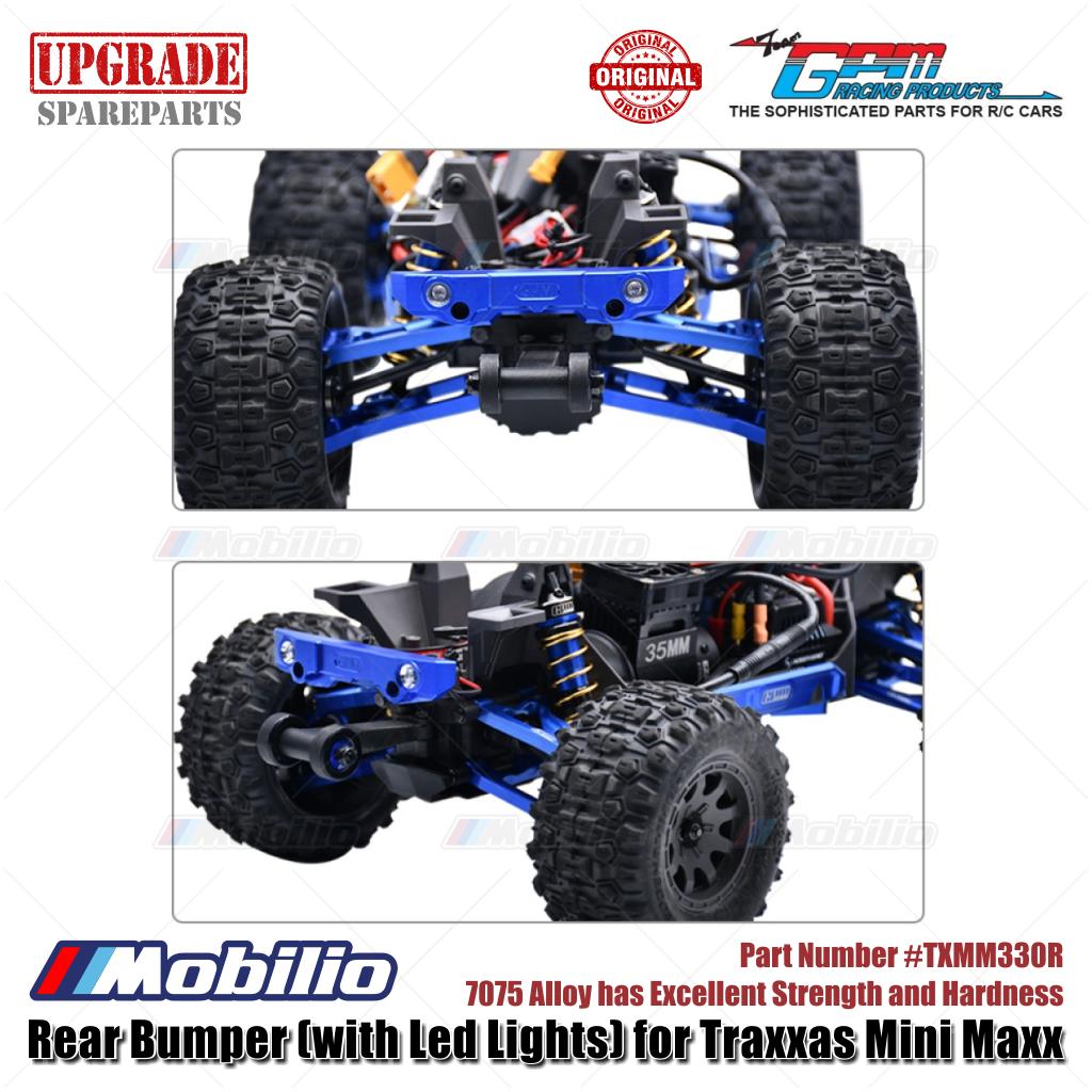 GPM Part #TXMM330R 7075 Alloy Rear Bumper (with Led Lights) for RC Traxxas Mini Maxx