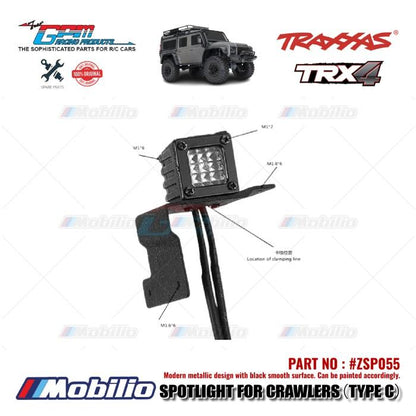 GPM Part #ZSP055 Spotlight Type C Scale Accessories for RC Crawler Adventure Traxxas Axial RGT