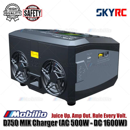 SKYRC #SK-100201 D750 MIX Charger (AC 500W - DC 1600W) Juice Up Amp Out Rule Every Volt MIX to the Max