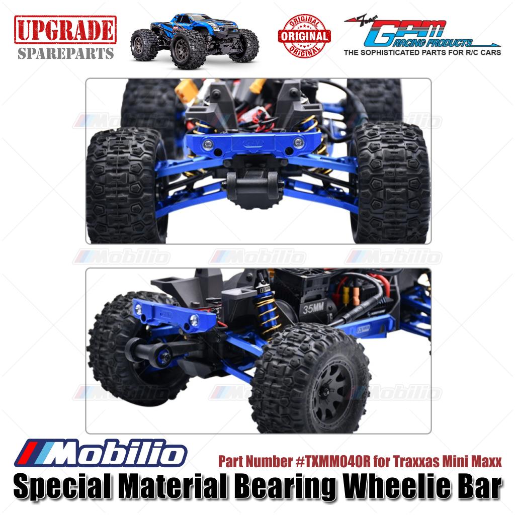 GPM Part #TXMM040R Special Material Bearing Wheelie Bar for RC Traxxas Mini Maxx