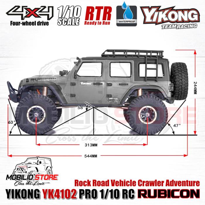 Yikong YK4102 Pro 1/10 RC Rock Road Vehicle Crawler Adventure RTR