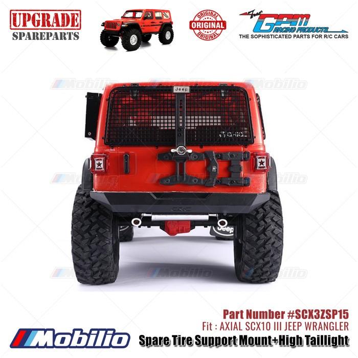 GPM Part #SCX3ZSP15 Spare Tire Support Mount High Taillight Accessories Axial SCX10 III Jeep Wrangler