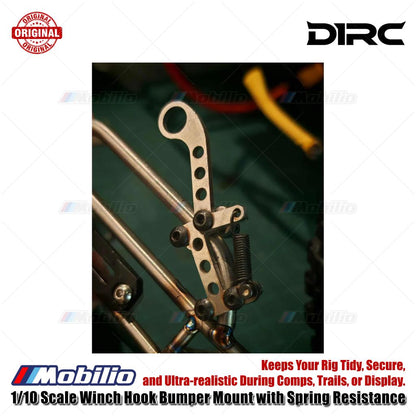D1RC 1/10 Scale Winch Hook Bumper Mount with Spring Resistance
