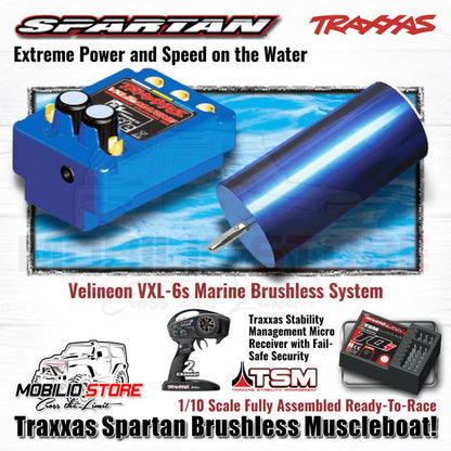 Traxxas Spartan Brushless Muscle Boat 1/10 Scale Fully Assembled RTR