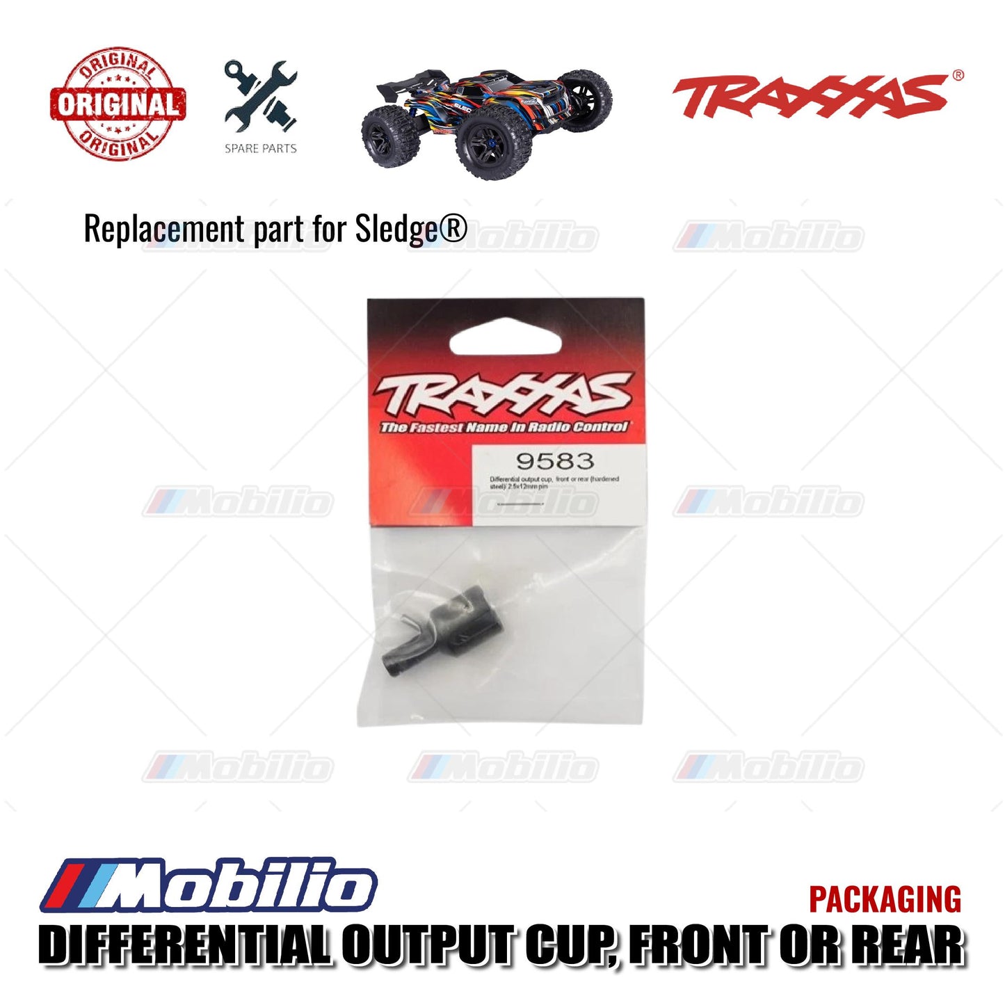 Traxxas Part #9583 Differential Output Cup for Front or Rear Differential with 2.5x12 mm Pin RC Sledge Monster Truck