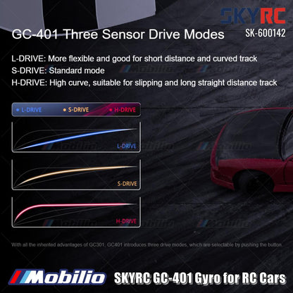 SKYRC #SK-600142 Gyro GC-401 untuk Kemudi Mobil RC di Lintasan Balap Apa Pun