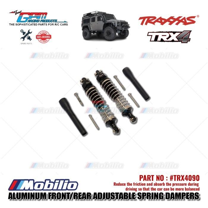 GPM Part #TRX4090 Aluminum Front / Rear Adjustable Spring Dampers Shock Traxxas TRX-4 TRX-6 Trail Crawler